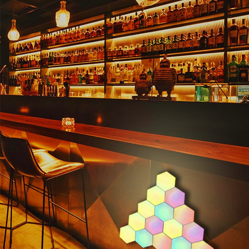 LED Hexagon Lights RGB Touch Sensitive  Wall Lamp