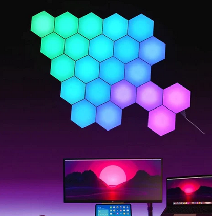 LED Hexagon RGB Lights Touch Sensitive Wall Lamp