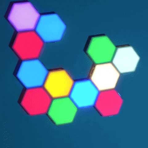 LED Hexagon RGB Lights Touch Sensitive Wall Lamp